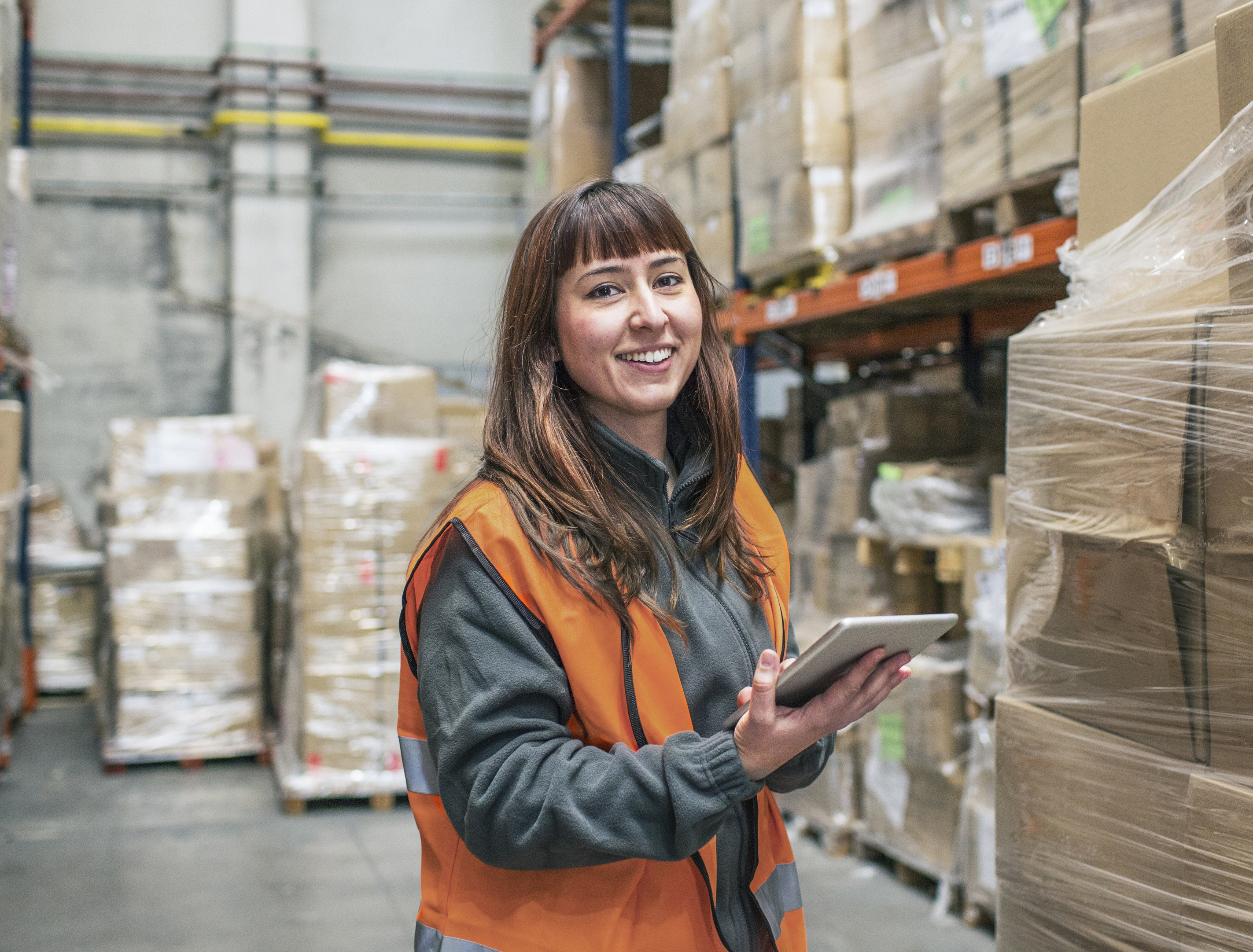 Photo of woman in warehouse